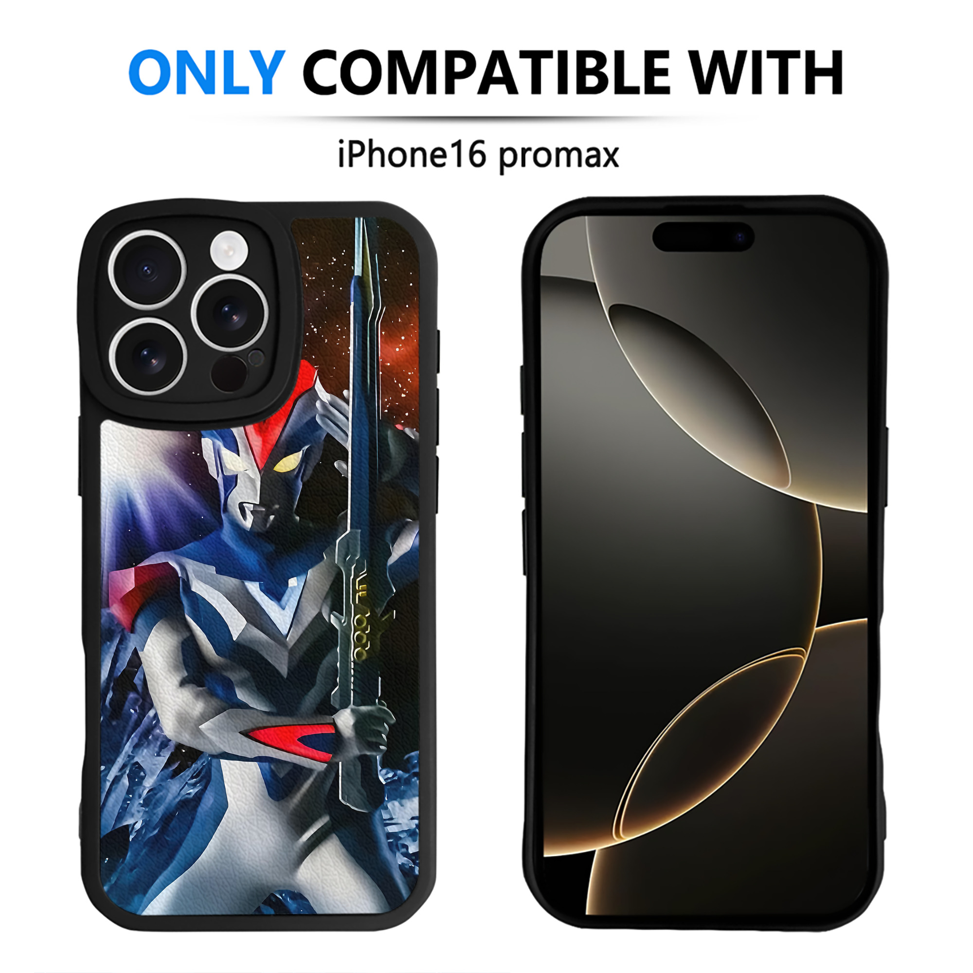 （画像用） ウルトラマン Ultraman 【iPhone 16シリーズ対応】シリコンスマホケース（レザー調） 材質：シリコン